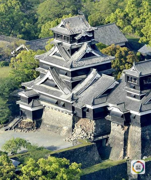 　　受到损毁的熊本城