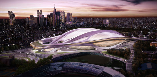 2020年东京奥运会主会场——日本新国立体育馆设计效果图