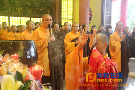 石室禅院住持忠明法师拈香主法