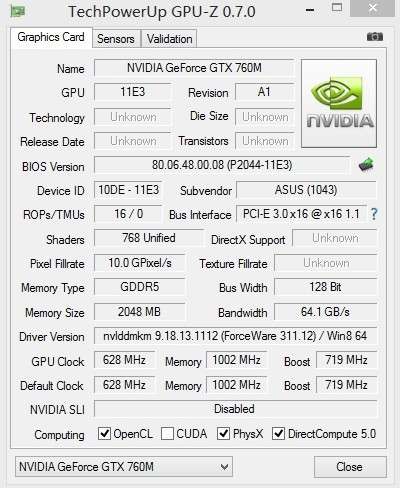 GeForce 700M GTX780M