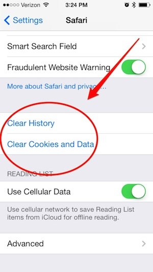 提升iPhone速度的12个诀窍:清空Safari缓存