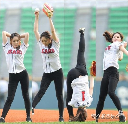 韩国艺体美女助阵棒球联赛