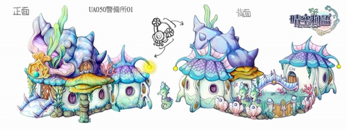 怎么样,这些主建筑是不是很有鱼人岛的感觉呢?