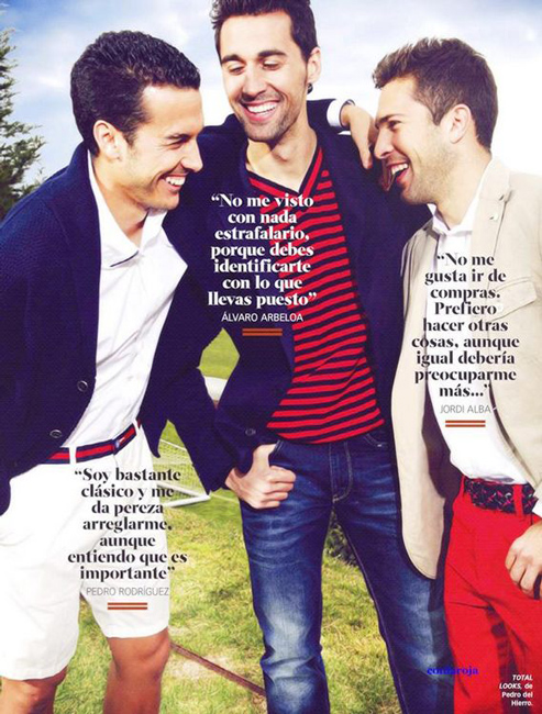 西国脚代言时尚品牌 皇马巴萨球员其乐融融_足