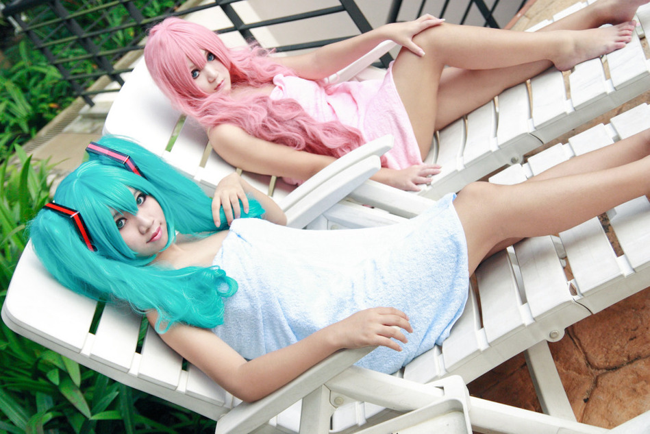 <em>粉嫩粉嫩</em>的<em>妹子</em>!性感台妹COS虚拟歌手巡音_