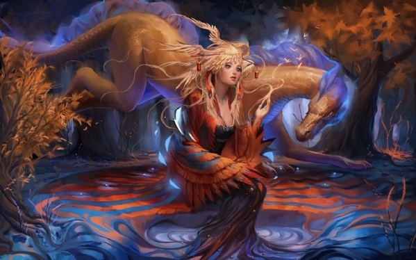 性感<em>胴体</em>少女!国外画师梦幻般风景<em>艺术</em>图赏_游