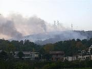 湖北黄石一社区新山突发山火 缘于公墓祭祀