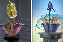 摄影师抓拍液体飞溅瞬间