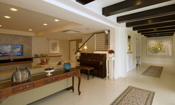 新加坡别墅室内设计 每间房间的地板都不一样