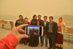 强沙尘天气侵袭新疆库尔勒