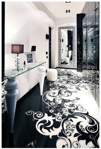 Geometrix地板图案设计 年轻时尚的莫斯科公寓欣赏