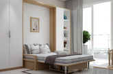 折叠床让房间空间更灵活。