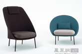 这是西班牙Mut Design工作室设计了一对“男女椅”。
工作室将两个“基因相似”椅子设计，命名为双胞胎，由两个特性曲线支持软垫和一个高铝管框架组成。
创始人说Alberto Sánchez说：“我们想设计一组两把外观相似的简易椅具,但每一个都有强烈的个性。他们每个保持自己独有的个性,这使他们能够单独或一起工作。“男性”的椅子是高更方的结构和“女性”是较低的,柔和的形状。（实习编辑：周芝）
