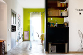 墙壁也可以很有戏！来看意大利室内设计公司Spazio 14 10 Interior design 如何在墙壁上大动巧思！他将木板订成树形，用书架做一个个小小的构思，使房间变得十分温馨。（实习编辑：周芝）