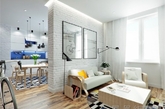 第二个公寓,被称为“巢”,来自设计师Anton Sevastyanov。43.5平方米(468平方英尺)的空间适合一个热爱体育,音乐和摄影的充满活力的年轻人。（实习编辑：谭婉仪）