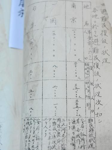 吉林省档案馆最近发掘了一批日军侵华档案，其中包括关于南京大屠杀的记录。根据日军的这份档案显示，南京大屠杀前后两个半月内，南京地区人口从113万减少到34.5万，减少了78.5万。