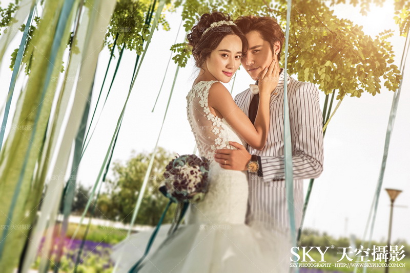 北京婚纱摄影哪家好天空摄影分享拍韩式婚纱照