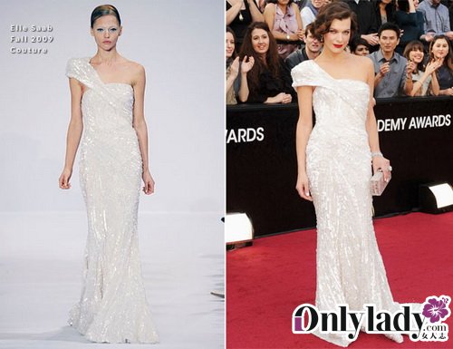 Milla Jovovich In Elie Saab Couture – 2012 Oscars