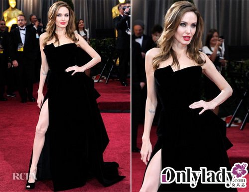 Angelina Jolie In Atelier Versace – 2012 Oscars