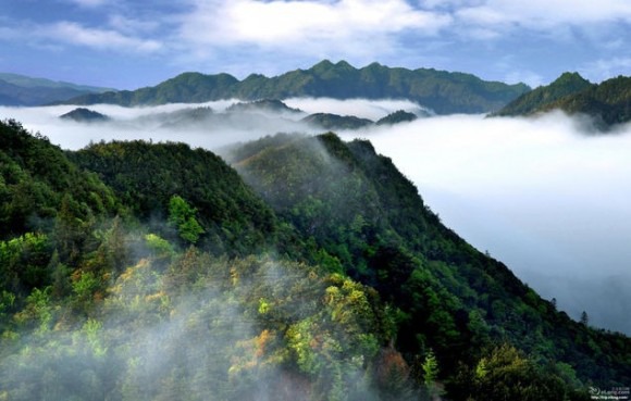 江西井冈山黄洋界神奇壮观的云海景观