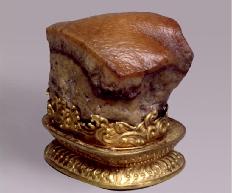 台湾故宫博物院的镇馆之宝之一，肉形石。（来自台湾故宫博物院网站）