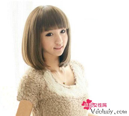 2013最新学生<em>妹波波</em>头短发添活力 甜美淑女V