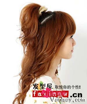 DIY小优雅短<em>马尾</em>公主头 <em>圆脸女生</em>的可爱<em>发型</em>_