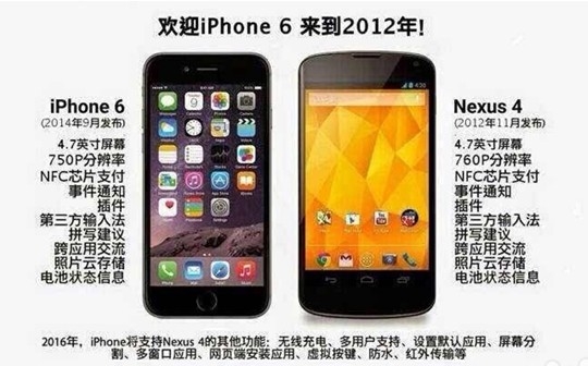 Android粉嘲笑果粉：我们两年前就用上了iPhone 6！