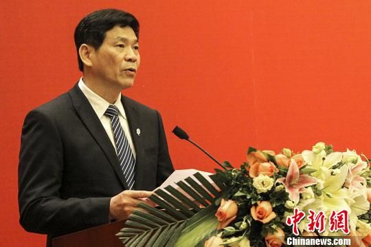 1月28日，恒大足球学校执行校长刘江南在启动仪式上致辞。 陈骥旻摄