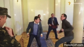 乌克兰终于达成停火协议,两名乌克兰议员却要大打出手.