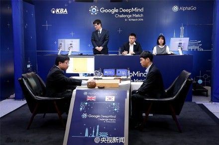 谷歌人工智能alphago与韩国围棋大师李世石展开人机对弈,双方激战3个