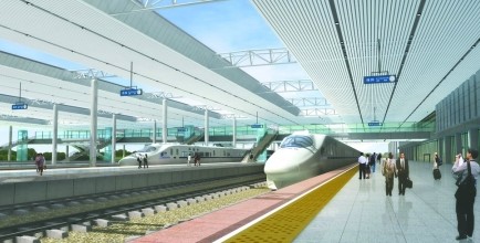 绵阳火车站改建后的效果图