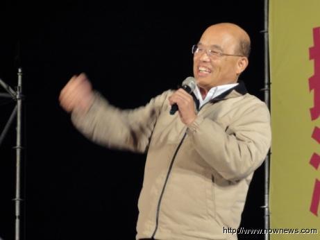 苏贞昌在选举期间为蔡英文站台。图片来源:台湾“今日新闻网”