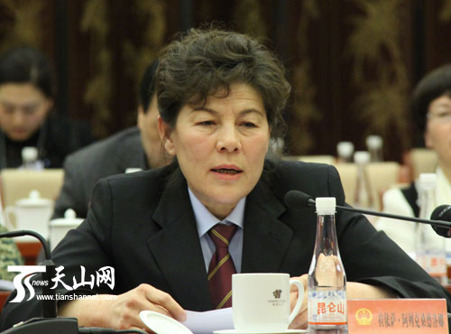 拉依萨·阿列克桑德洛娜代表发言。