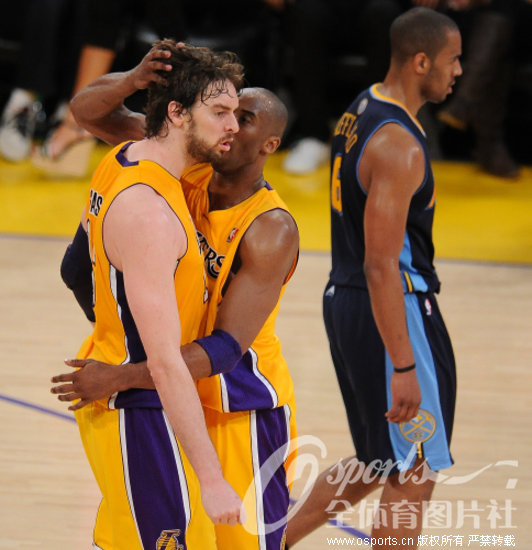 (图)抢七大战湖人淘汰掘金 加索尔打得硬气