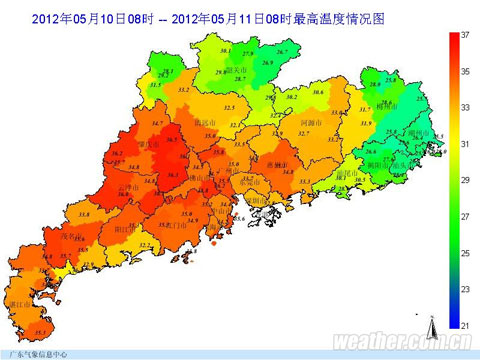 广东东北部遭遇暴雨 中西部高温持续