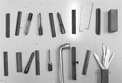 图为警方缴获的作案工具。 龙湾警方供图