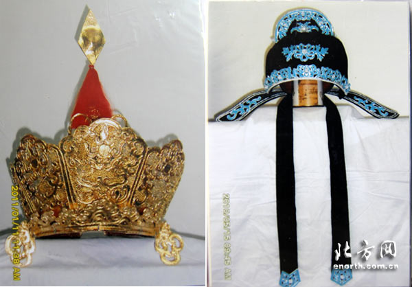 许振帮、张春玲夫妇制作的戏曲盔头