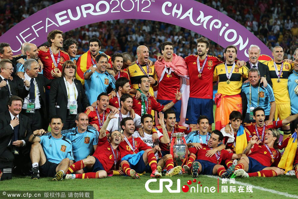 2012年欧洲杯:西班牙蝉联冠军(高清组图)