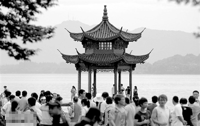 杭州西湖边著名景点