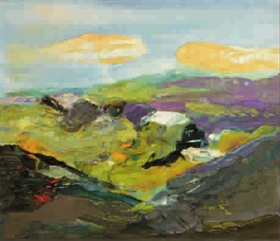 ■柔美的山岭2010布上油画50×60cm