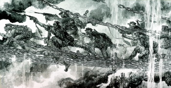 以笔代刀写秦韵笔墨雕塑铸汉风