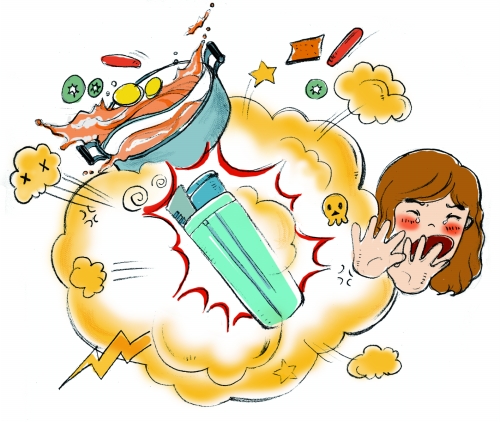 正吃着火锅 锅旁的打火机突然炸响