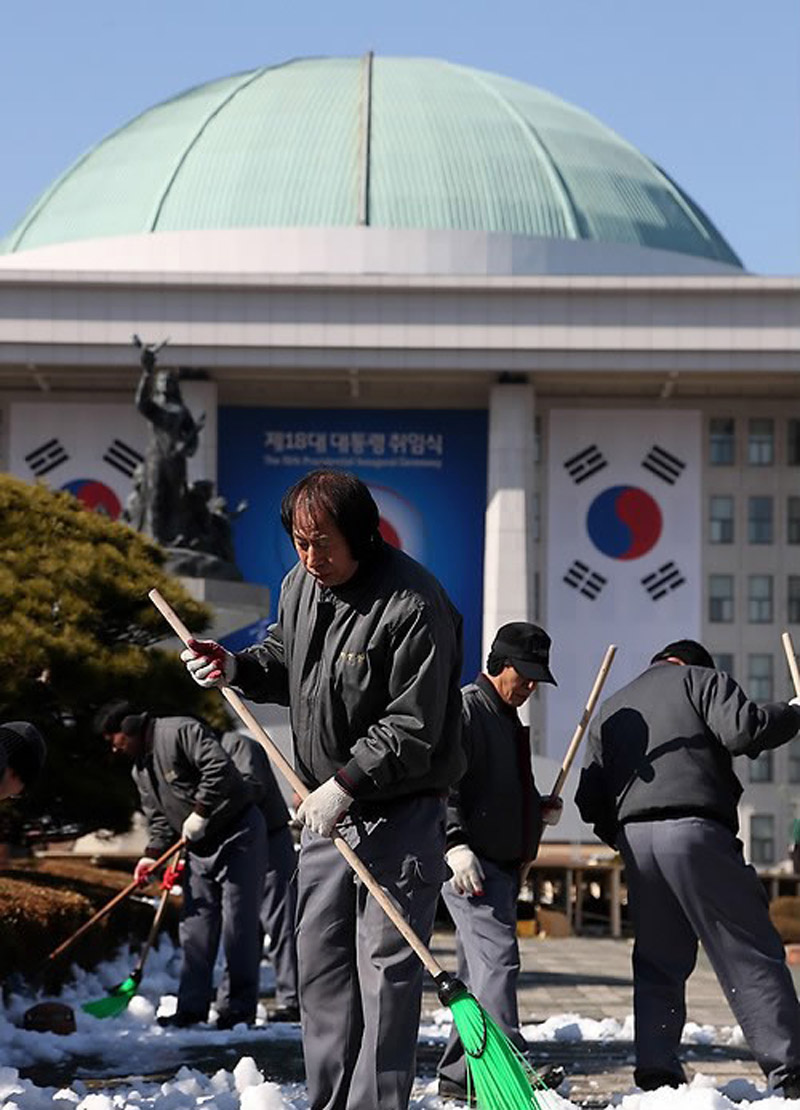韩国总统就职典礼在即 安保措施空前严密(高清
