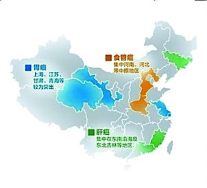 中国癌症村地图追踪