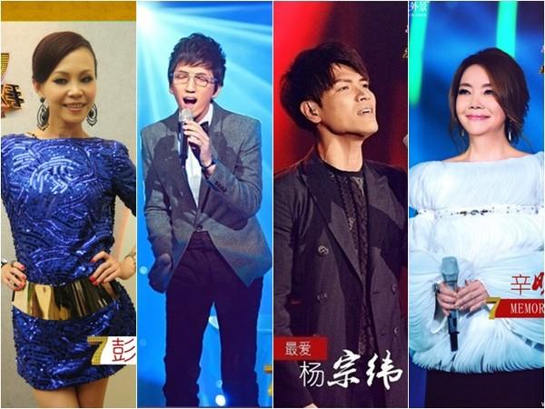 　　台湾唱将林志炫、杨宗纬、彭佳慧与辛晓琪因为参加《我是歌手》比赛再翻红。