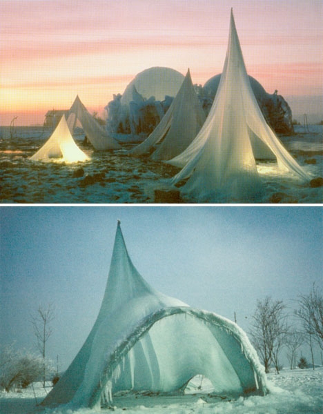 海恩兹-伊斯勒的冰雕建筑冰雕建筑怎么可能有十几英尺高,同时只有几