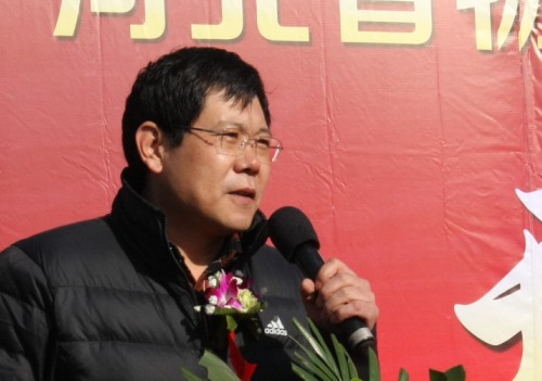 陈孟英致辞仪式上河北省物流产业集团副总裁陈孟英,上庄镇书记张振海