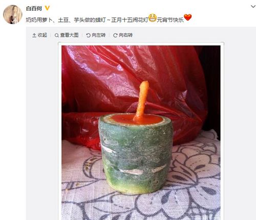 白百何奶奶做蔬菜烛灯庆元宵节土豆变羊灯图