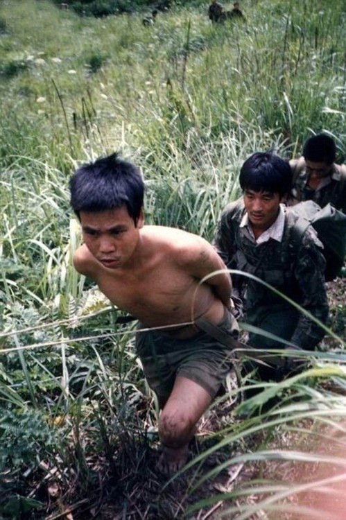 对越作战期间解放军侦察队捕获越南俘虏珍贵瞬间